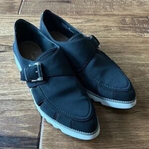 Donald J Pliner Brylee-D Monk Strap Flat Loafers Slip On Shoes Black Size 8